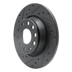 Audi A3 Quattro Brake Rotor (1) - Rear Left - R1 Concepts - Drilled & Slotted - Black - `05-`18 Audi A3 Quattro Brake Rotor (1) - Rear Left - R1 Concepts - Drilled & Slotted - Black - `05-`18